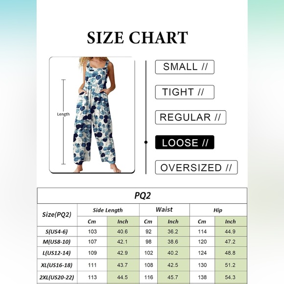 🆕 Boho Floral Adjustable Straps Wide Leg Jumpsuits with Pockets - Picture 3 of 3